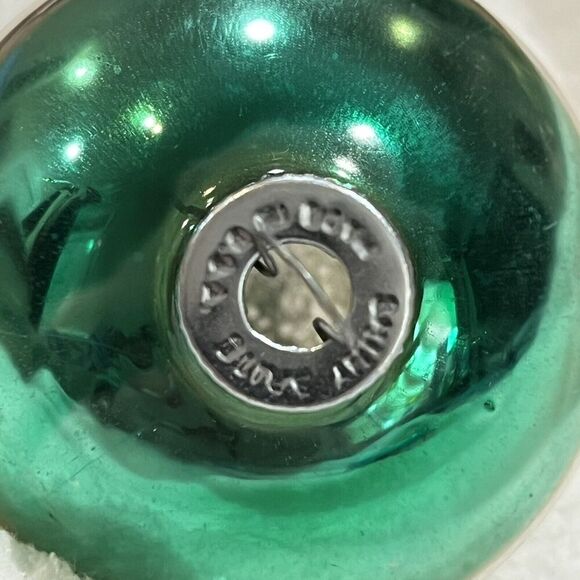 Vintage 1950’s Shiny Brite Mercury Glass & Striped Ornament**3”H**U.S.A.** - Picture 6 of 8